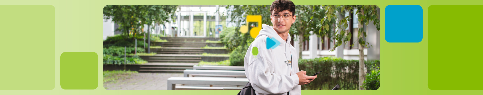 Student auf dem Campus