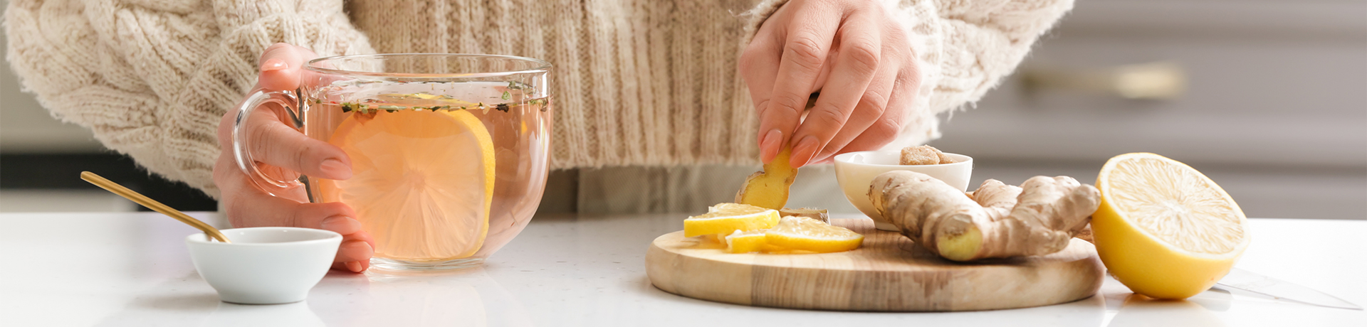 Tee mit Orange und Ingwer