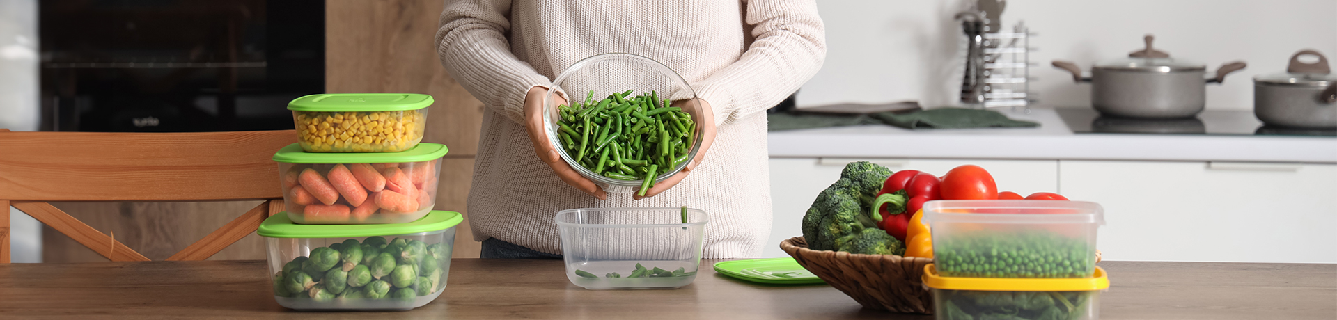 Mealprep in verschiedenen Boxen
