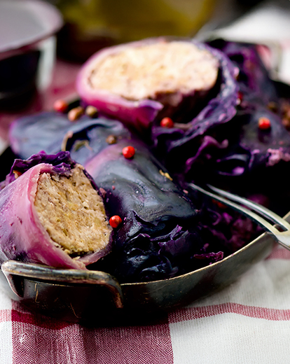 Gefüllter Rotkohl