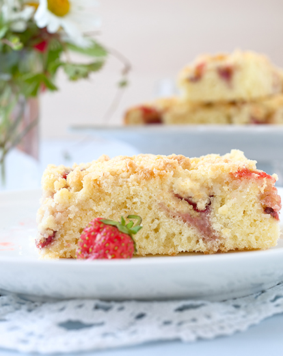 Rhabarber-Erdbeer Kuchen