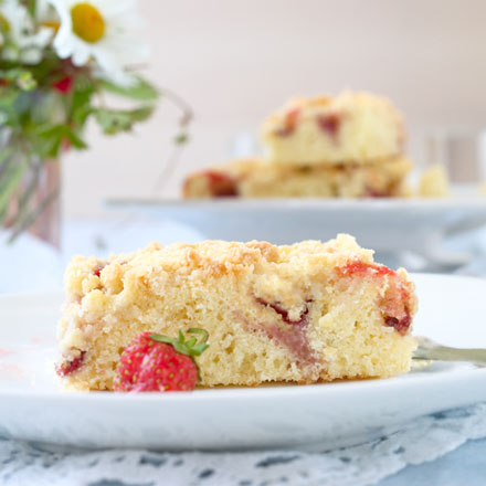 Rhabarber-Erdbeer Kuchen